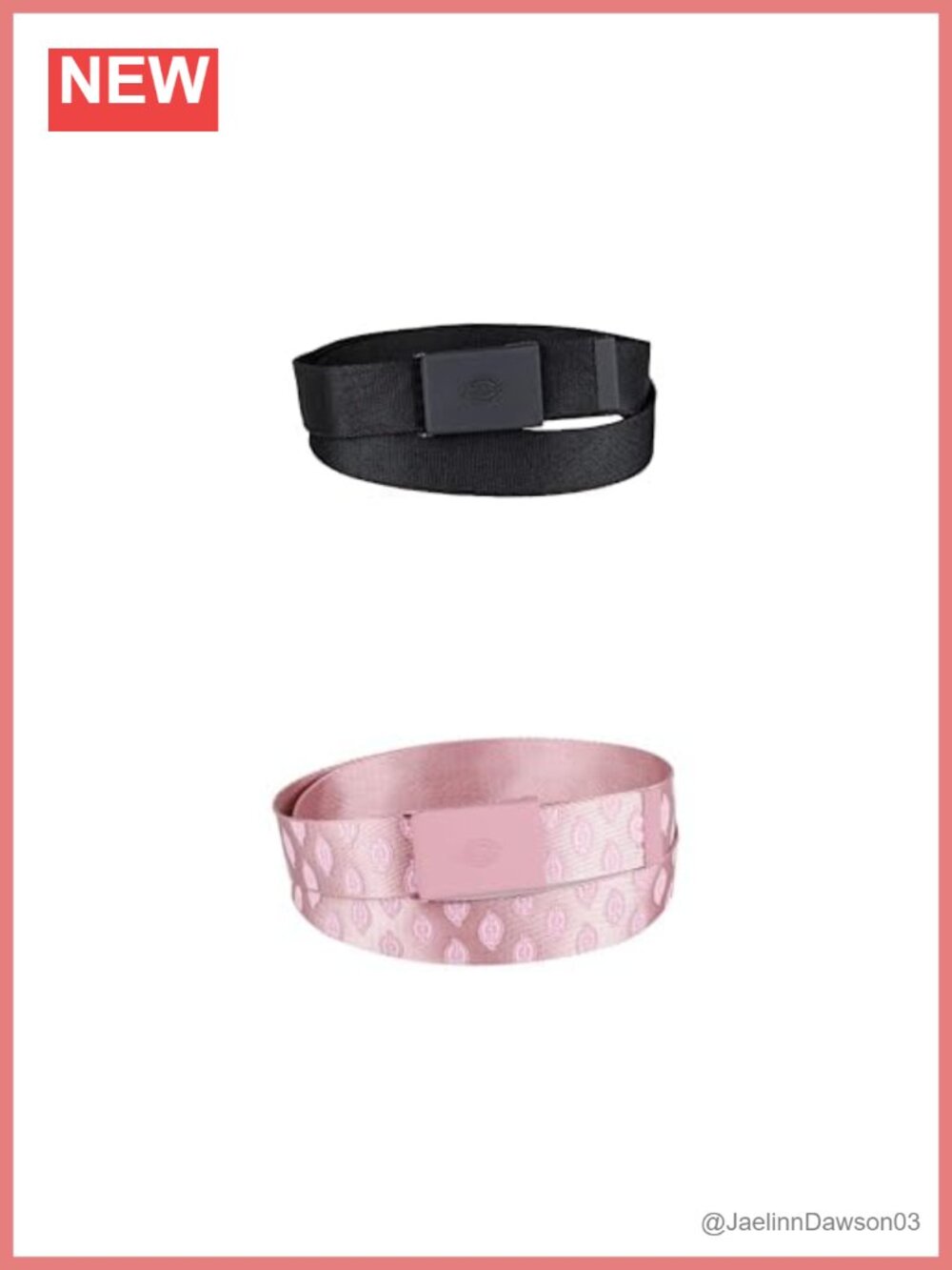 Dickies Women's Fabric Belt Bundle XL Compression Buckle 2-Pack